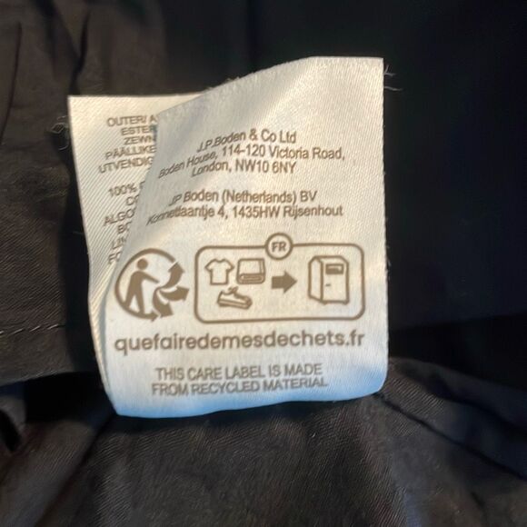 Boden One Shoulder Midi Dress Black Cotton Knit Side Zip Fit n Flare 8 - Picture 10 of 10